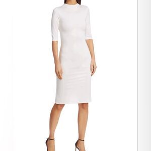 Alice + Olivia White Midi Dress